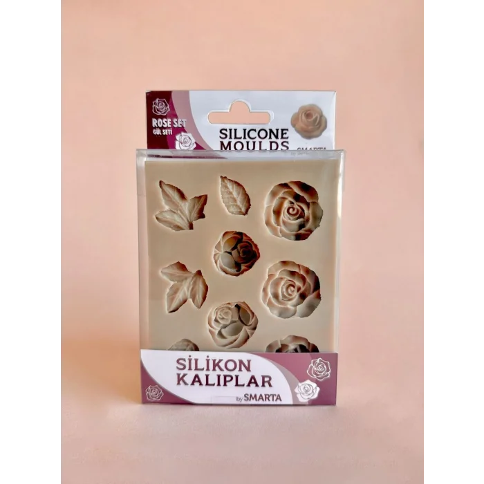 Smarta Silicone Moulds Silikon Epoksi ve Polimer Kil Kalıbı ROSE SET