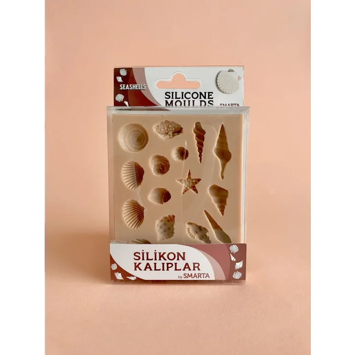 Smarta Silicone Moulds Silikon Epoksi ve Polimer Kil Kalıbı SEASHELLS