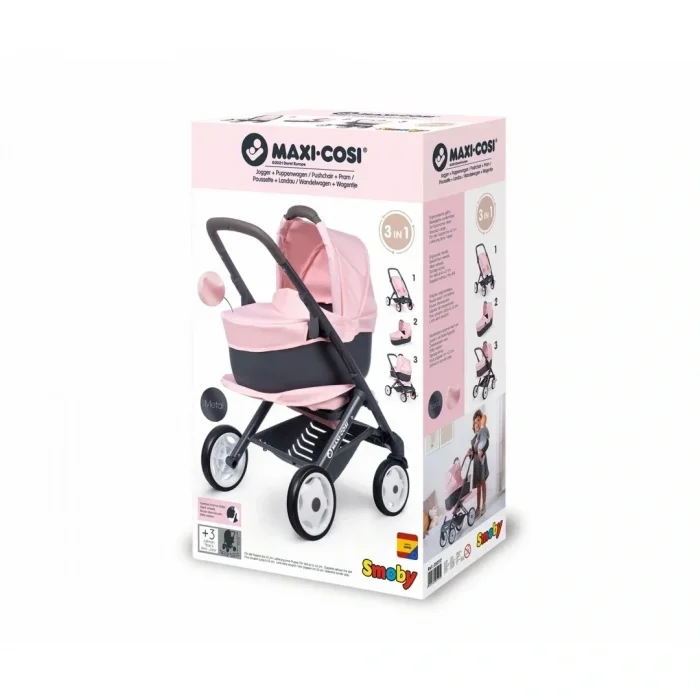 Smoby Maxi-Cosi 3'ü 1 Arada Oyuncak Bebek Arabası