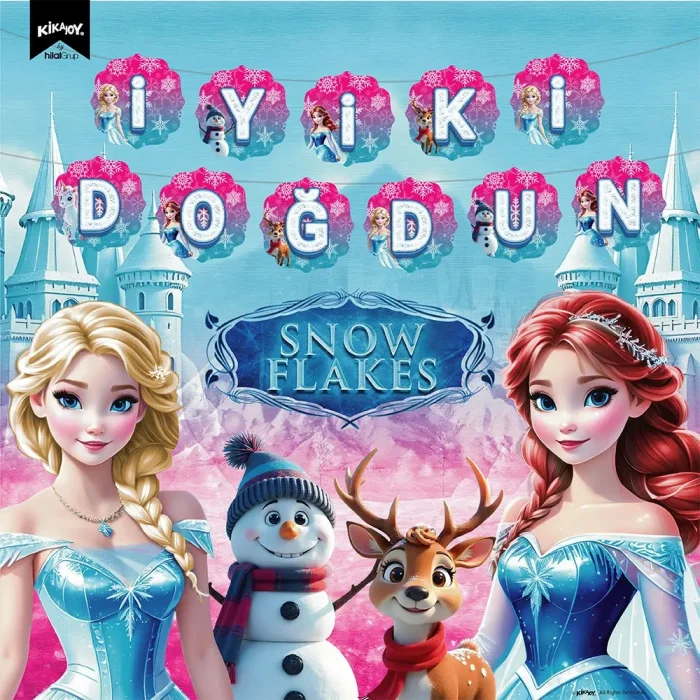 Snowflakes İyi ki Doğdun Harf Afiş