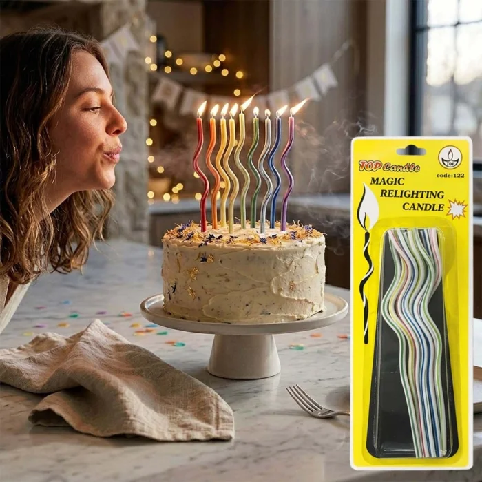 Sönmeyen Sihirli Doğum Günü Mumları 15 cm 8 Parça