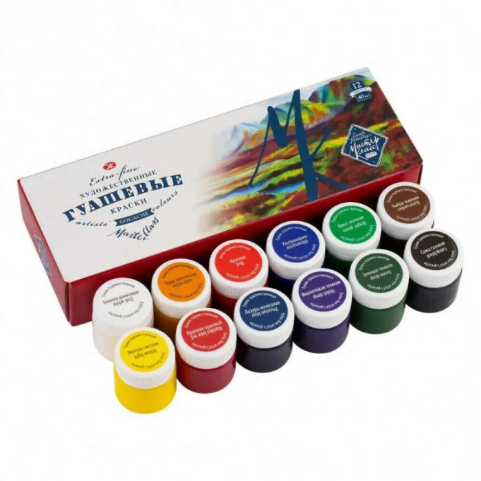 St. Petersburg Master Class Extra-Fine Artists’ Guaj Boya Seti 12 Renk x 40 ml.