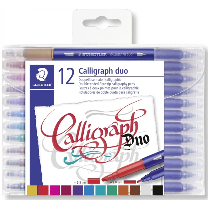 Staedtler Çift Taraflı Kaligrafi Kalemi Seti 12 RENK