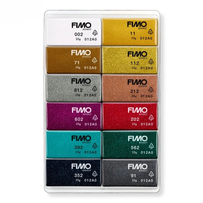 Staedtler Fimo Effect Polimer Kil Seti 12 Renk x 25 gr. Sparkle (Işıltılı) Renkler