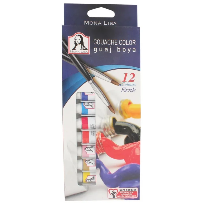 Südor Mona Lisa Guaj Boya Seti 12 Renk x 12 ml. Tüp
