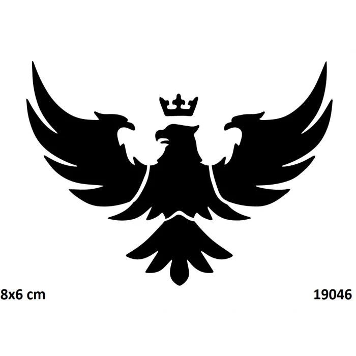 Taçlı Kartal Geçici Dövme Şablonu