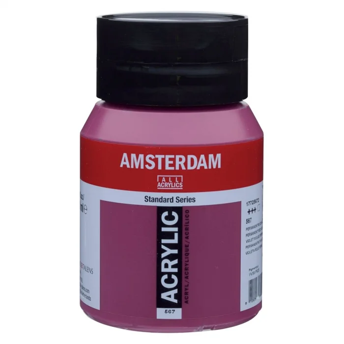 Talens Amsterdam Akrilik Boya 500 ml. 567 Permanent Red Violet