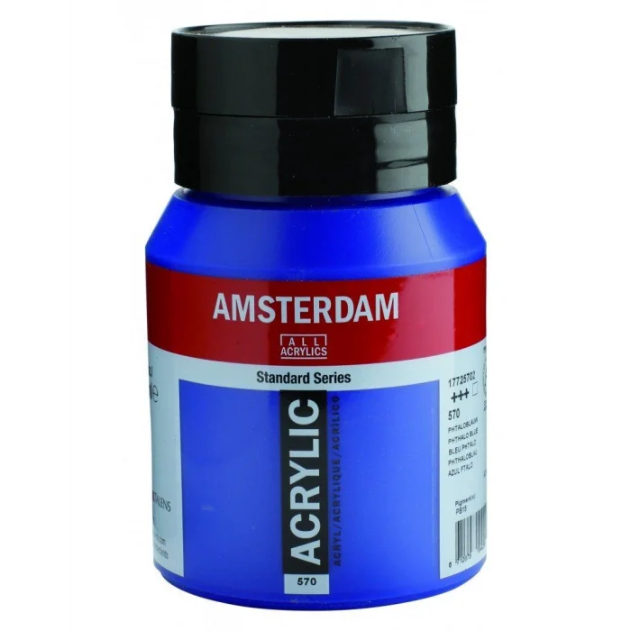 Talens Amsterdam Akrilik Boya 500 ml. 570 Phthalo Blue