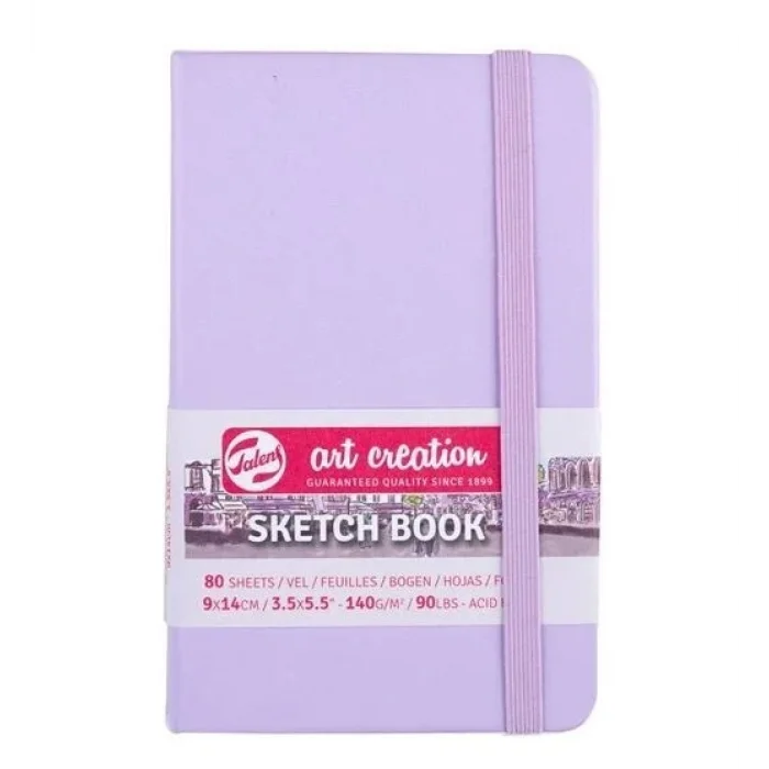 Talens Art Creation Sketchbook Sert Kapak Eskiz Çizim Defteri 140 gr. 9x14 cm. 80 yp. PASTEL LİLA