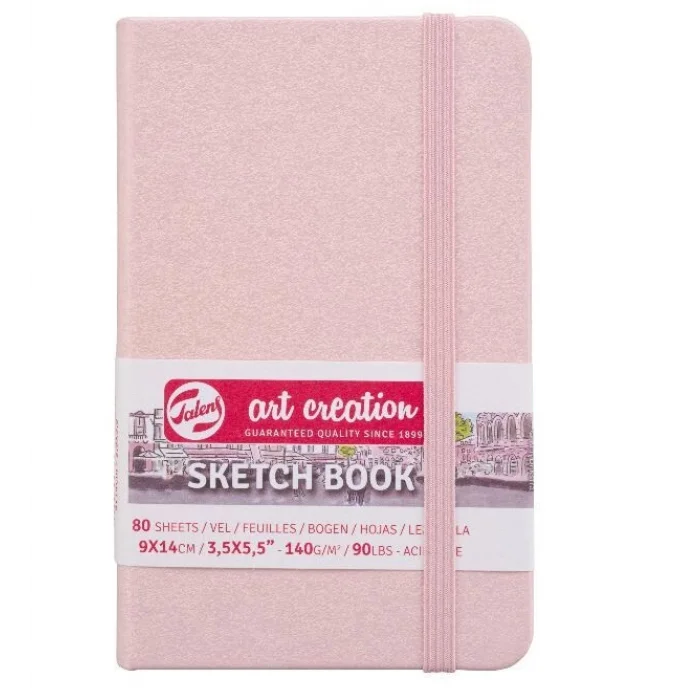 Talens Art Creation Sketchbook Sert Kapak Eskiz Çizim Defteri 140 gr. 9x14 cm. 80 yp. PASTEL PEMBE