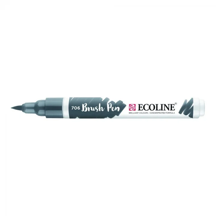 Talens Ecoline Brush Pen Fırça Uçlu Kalem 706 Deep Grey