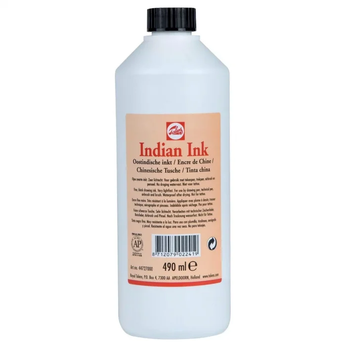 Talens Indian Ink Çini Mürekkebi 490 ml. Siyah