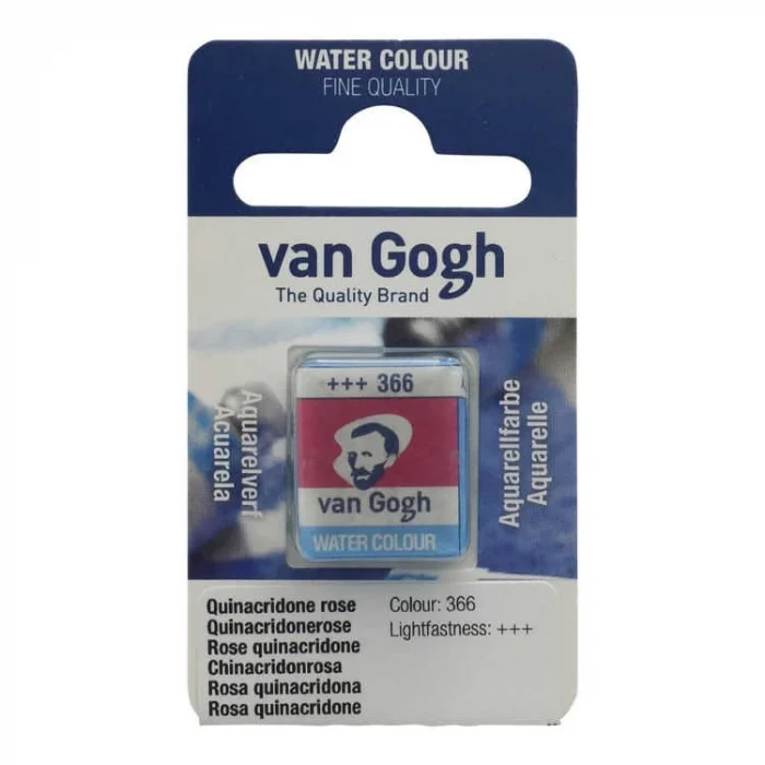 Talens Van Gogh 1/2 Tablet Sulu Boya 366 Quinacridone Rose