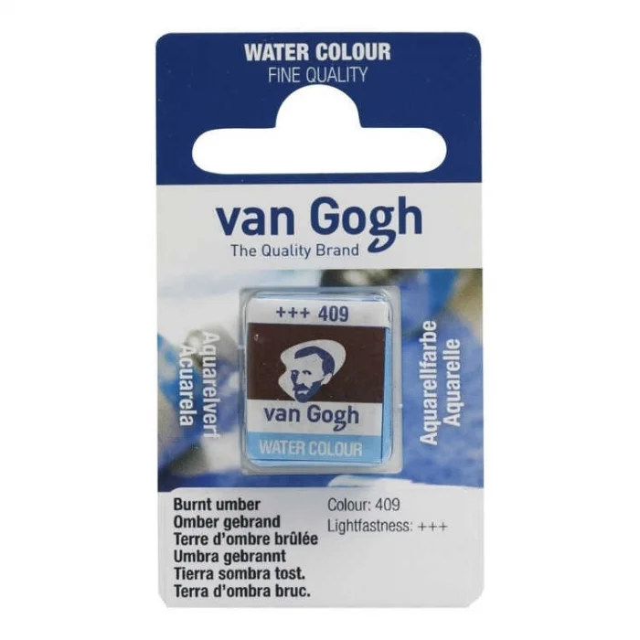 Talens Van Gogh 1/2 Tablet Sulu Boya 409 Burnt Umber