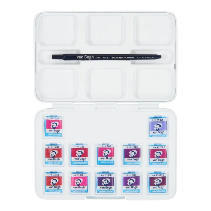 Talens Van Gogh Tablet Sulu Boya Seti 12 Renk Pinks & Violets