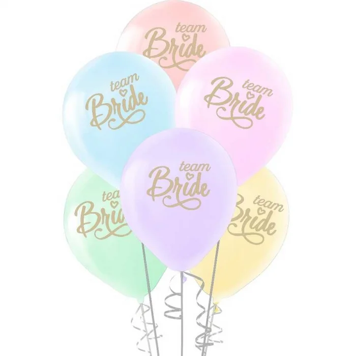 Team Bride Baskılı Karışık Renk Balon 11