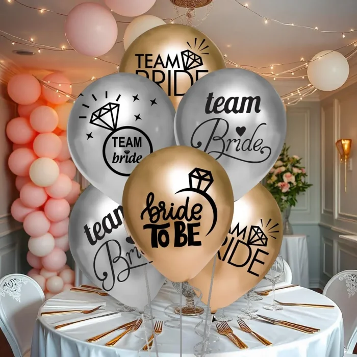 Team Bride Baskılı Metalik Balon 12