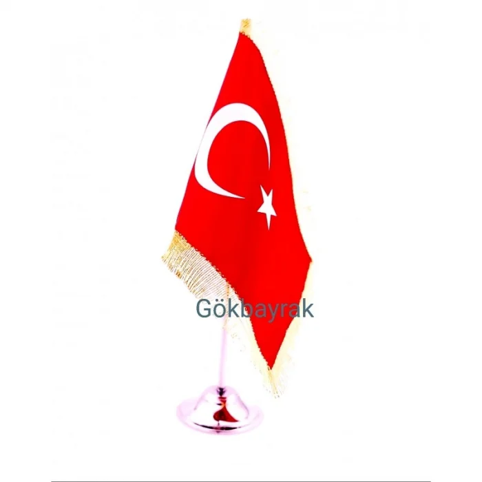 Tekli Krom Türk Bayrağı SİMLİ