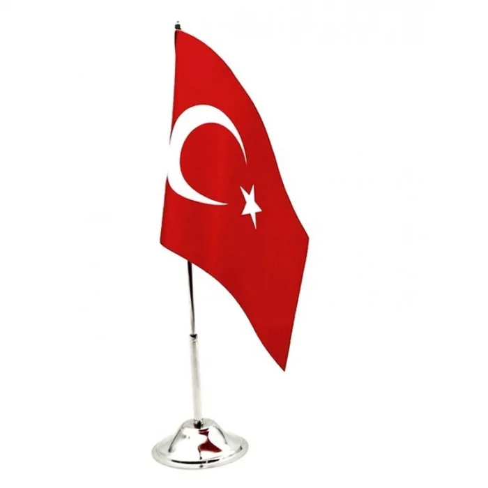 Tekli Krom Türk Masa Bayrağı