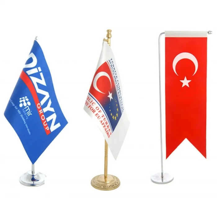 Tekli Ofis Masa Bayrağı-Özel Baskı