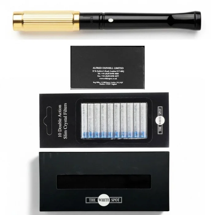 The White Spot Ejektörlü Sigara Ağızlığı 9mm İçin Gold Line