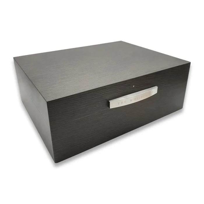 The White Spot Humidor Puro Kutusu Gri Meşe 50s