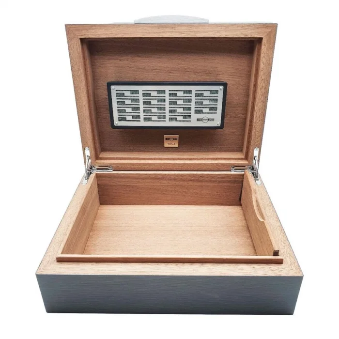 The White Spot Humidor Puro Kutusu Gri Meşe 50s