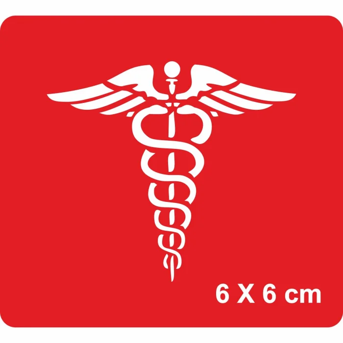 Tıp Sembolü-Caduceus(Kadüse) Tattoo Geçici Dövme Şablonları Kına Kalıpları