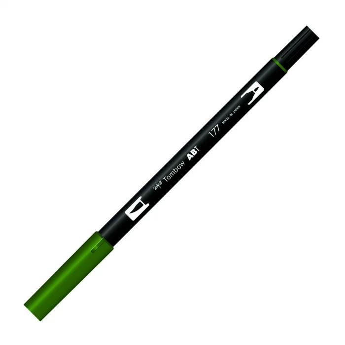 Tombow Dual Brush Pen Grafik Çizim Kalemi 177 Dark Jade