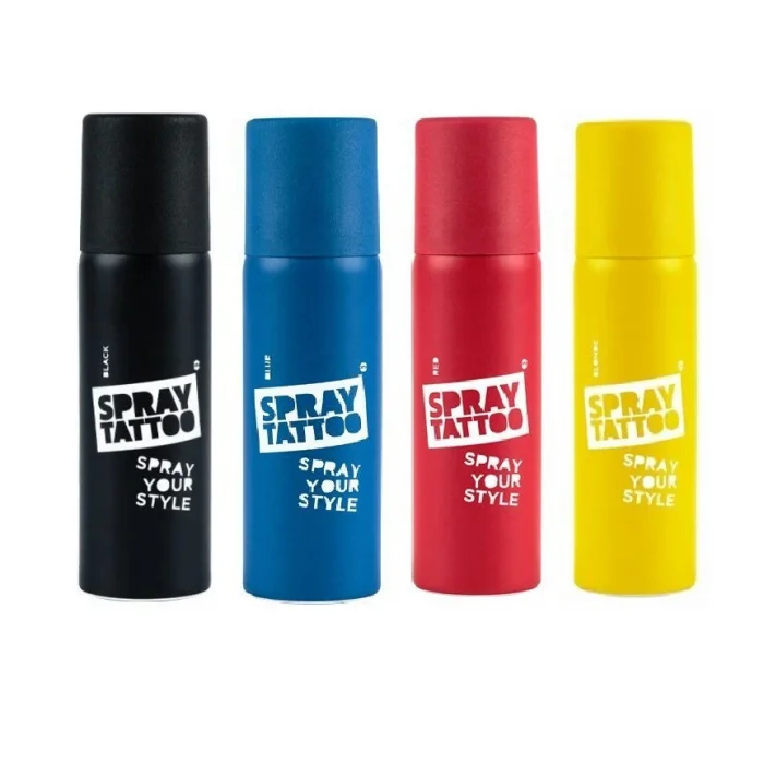 Toptan 10 Adet Spray Tattoo Paketi 54 adet şablon hediyeli