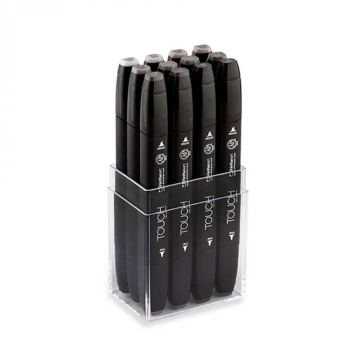Touch Twin Marker Seti 12 Renk SICAK GRİLER