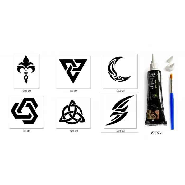 Tribal Modeller Hint Kınasıyla Geçici Dövme Seti