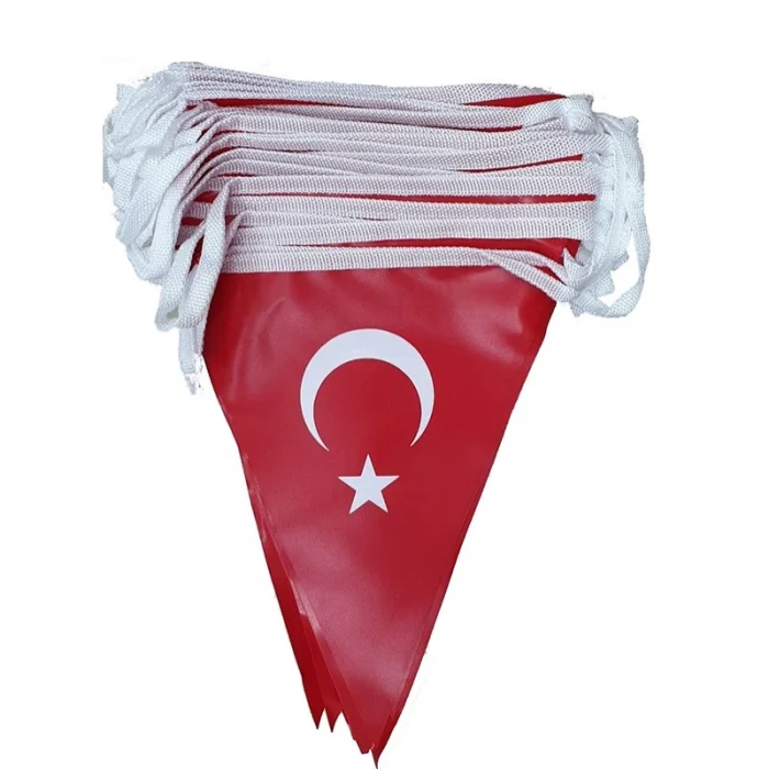 Türk Bayrağı- Üçgen Flama 23x28 cm