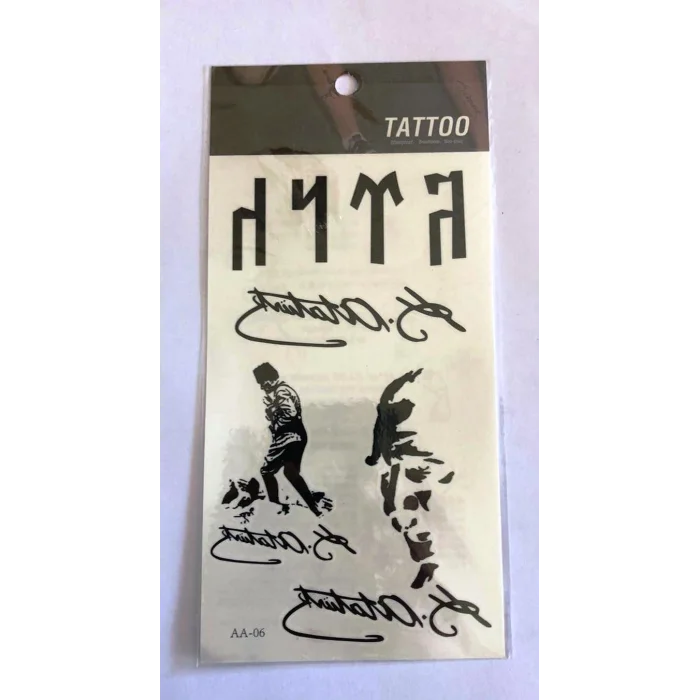 Türk İmza Yapıştırma Sticker Dövme Geçici Dövme Temporary Tattoos