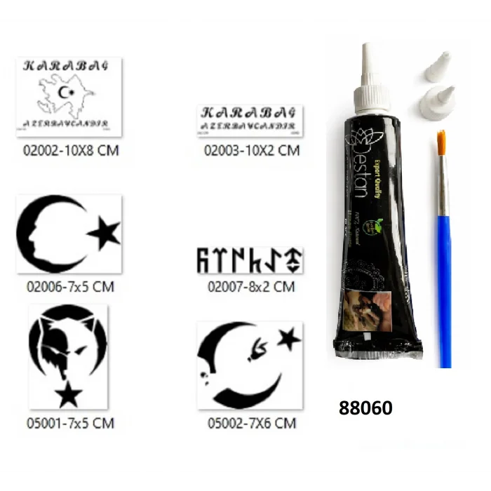 Türk Modelleri Hint Kınasıyla Geçici Dövme Seti