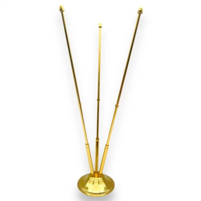 Üçlü (3lü) Gold Masa Bayrak Direği