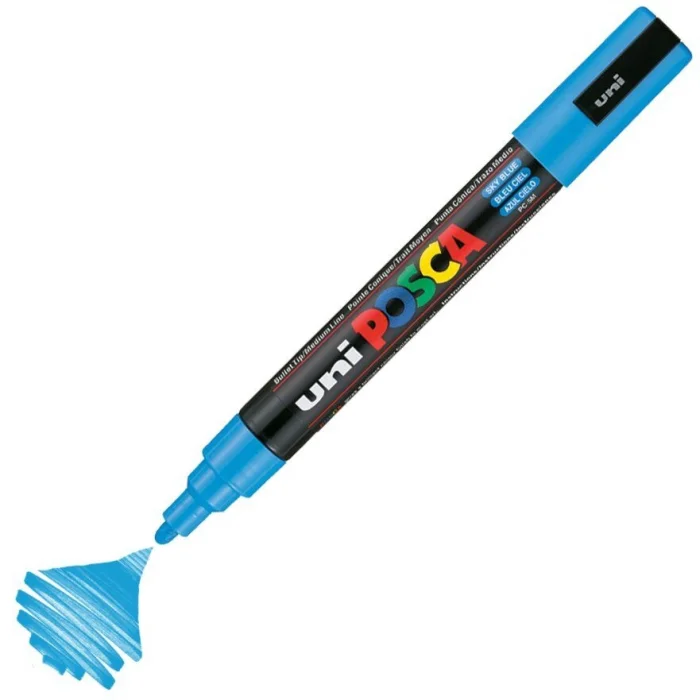 Uni Posca PC-5M Boyama Markörü 1.8-2.5 mm. GÖK MAVİSİ