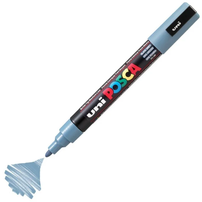 Uni Posca PC-5M Boyama Markörü 1.8-2.5 mm. KURŞUN GRİ