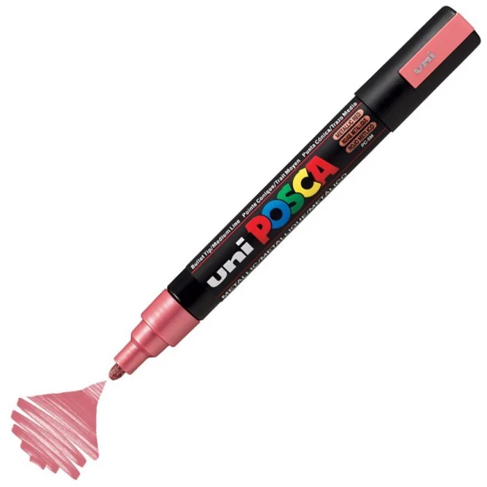 Uni Posca PC-5M Boyama Markörü 1.8-2.5 mm. METALİK KIRMIZI