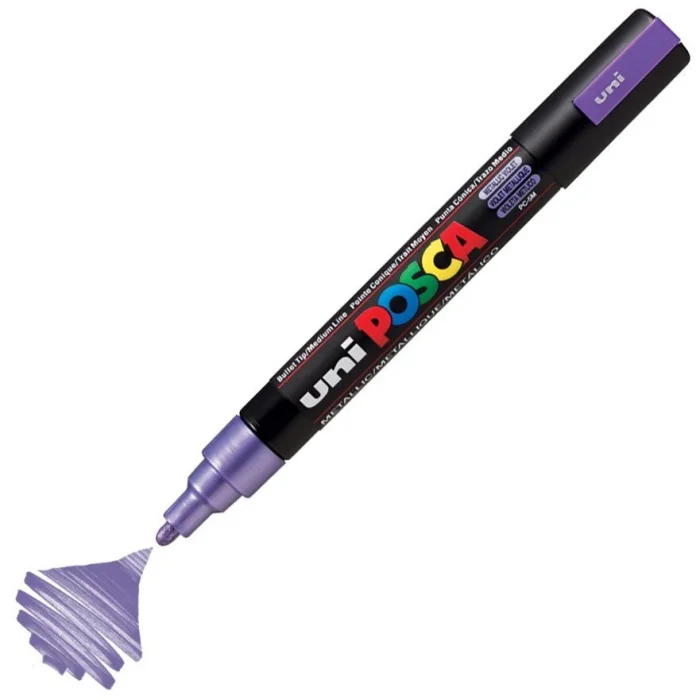 Uni Posca PC-5M Boyama Markörü 1.8-2.5 mm. METALİK MOR