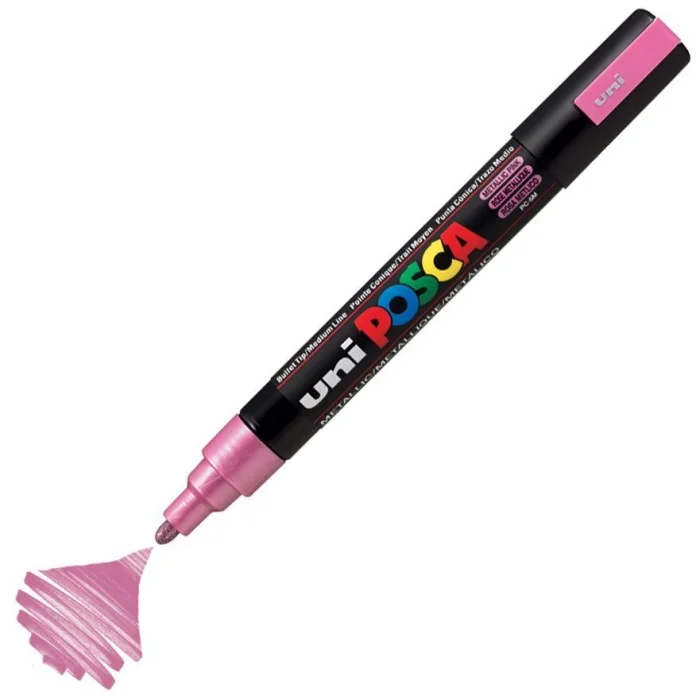 Uni Posca PC-5M Boyama Markörü 1.8-2.5 mm. METALİK PEMBE