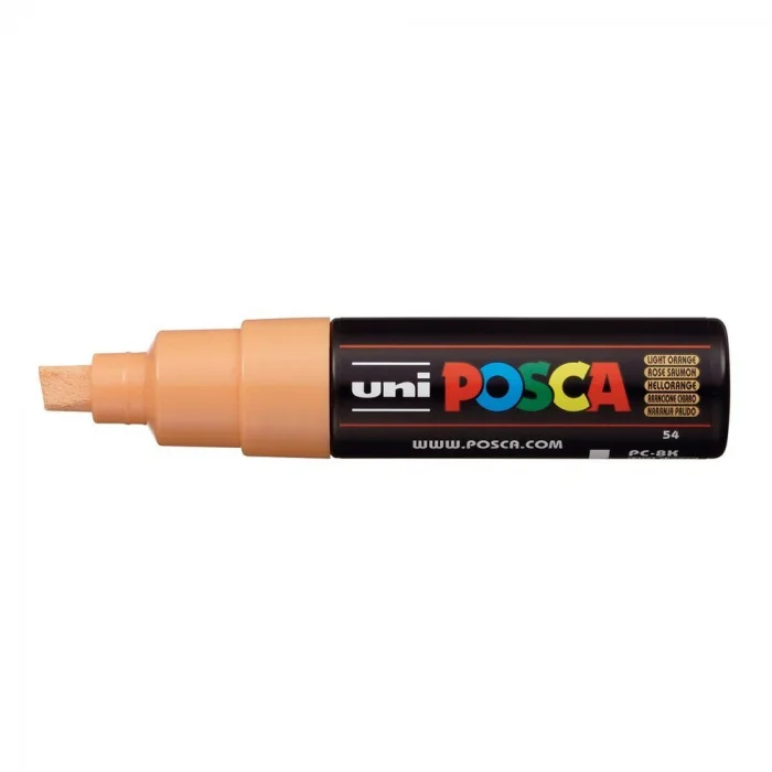 Uni Posca PC-8K Boyama Markörü 8 mm. Kesik Uç AÇIK TURUNCU