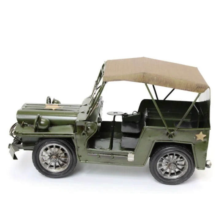 U.S. Army Jeep M381 El Yapımı Eskitilmiş Biblo 26cm