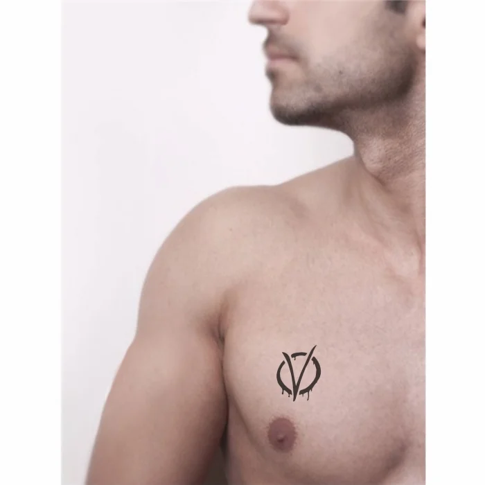 V for Vendetta Tattoo Geçici Dövme Şablonları Kına Kalıpları
