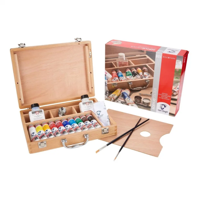 Van Gogh Basic Box Ahşap Çantalı Akrilik Boya Seti