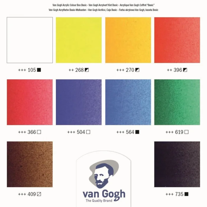 Van Gogh Basic Box Ahşap Çantalı Akrilik Boya Seti