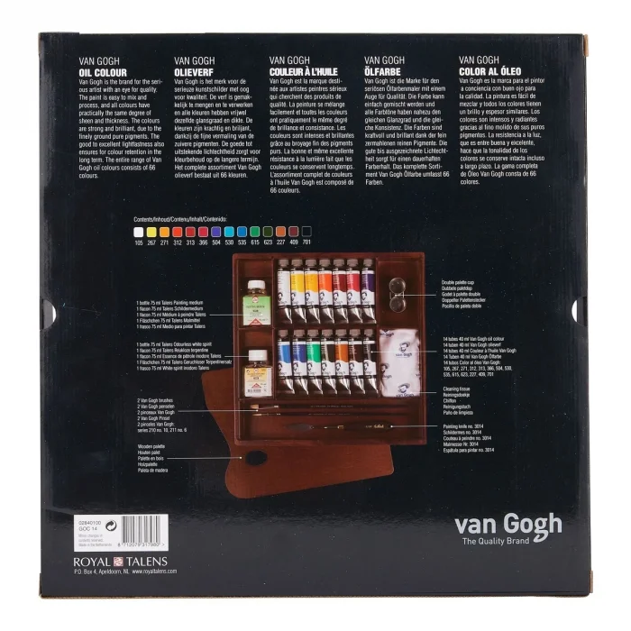 Van Gogh Inspiration Box İlham Kaynağı Yağlı Boya Seti Ahşap Kutulu
