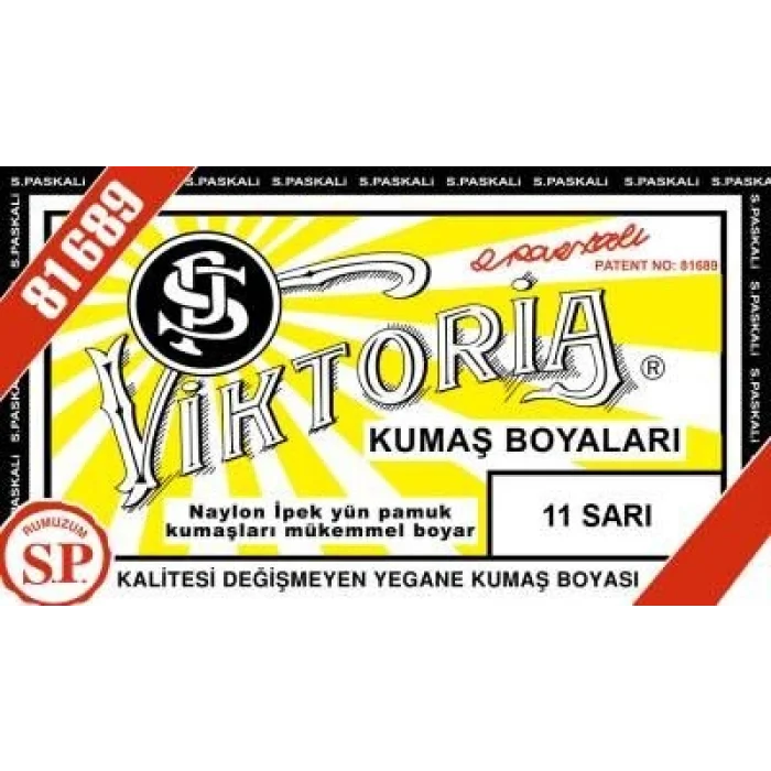 Viktoria Toz Kumaş Boyası 11 SARI