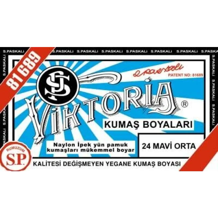 Viktoria Toz Kumaş Boyası 24 MAVİ ORTA