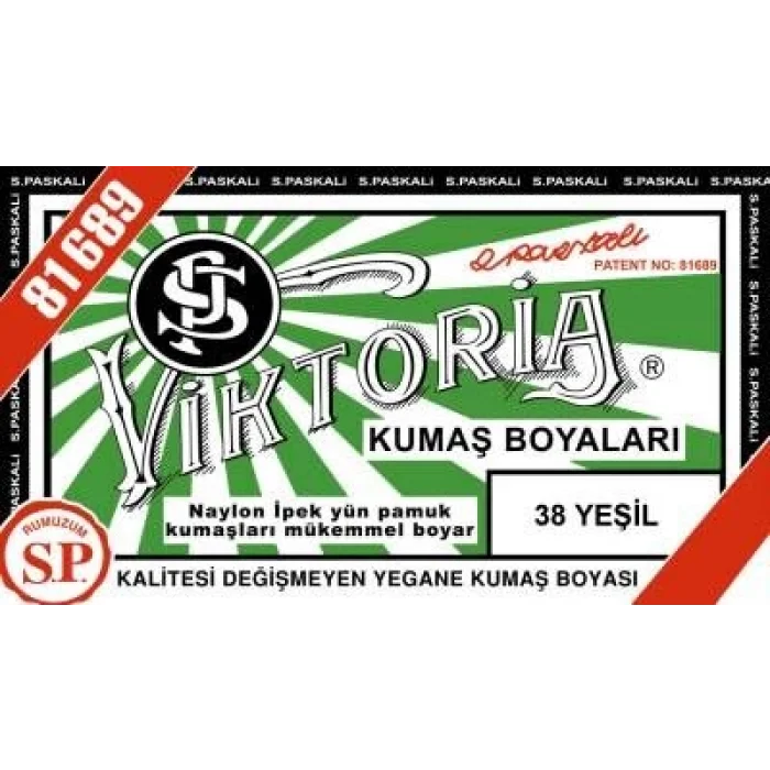 Viktoria Toz Kumaş Boyası 38 YEŞİL